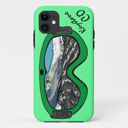 Keystone Colorado green snow goggle iphone 5 coque (Dos)