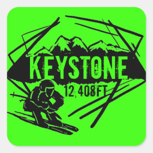 Keystone Colorado neon green elevation stickers
