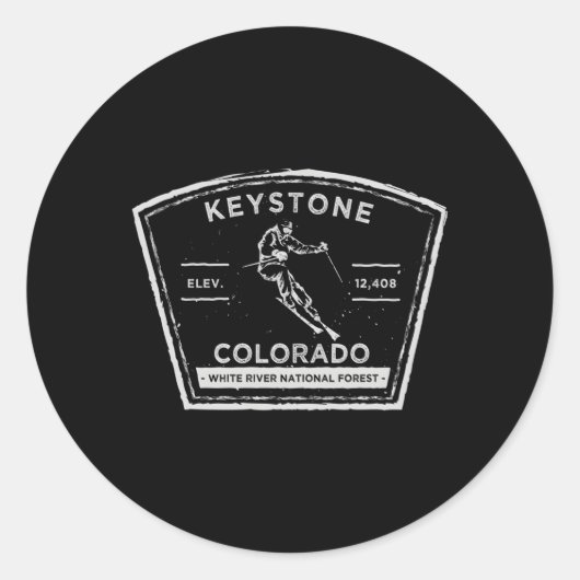 Keystone Colorado Ronde Sticker (Voorkant)