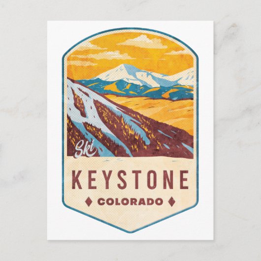 Keystone Colorado Ski Badge Briefkaart (Voorkant)