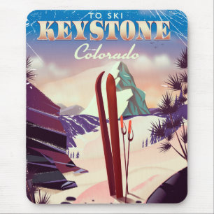 Keystone, Colorado Ski poster. Muismat