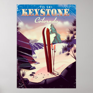 Keystone, Colorado Ski poster. Poster