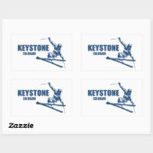 Keystone Colorado Skier Rechthoekige Sticker (Vel)