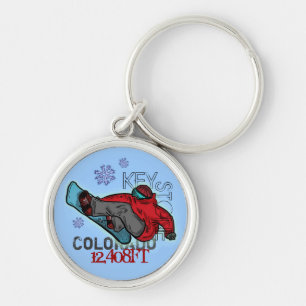 Keystone Colorado snowboarder elevation sleutelhan Sleutelhanger