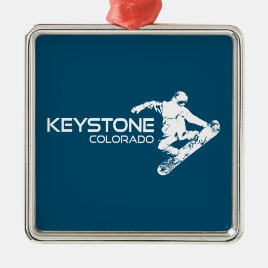 Keystone Colorado Snowboarder Metalen Ornament (Voorkant)