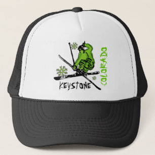 Keystone Colorado thème vert skier casquette