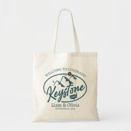 Keystone Colorado Wedding Welcome Canvas tas