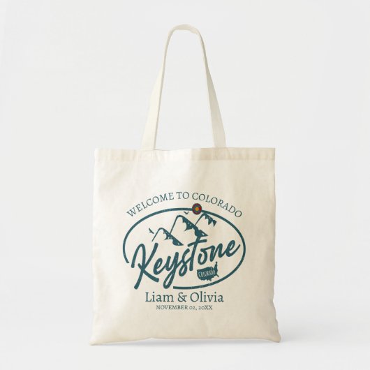Keystone Colorado Wedding Welcome Canvas tas (Voorkant)