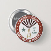 Keystone XL Pipeline Ronde Button 5,7 Cm (Voorkant /achterkant)