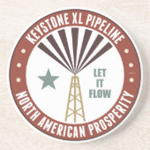 Keystone XL Pipeline Zandsteen Onderzetter (Voorkant)