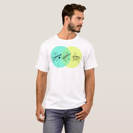 Keytar Platypus Venn Diagramme 2 Essential T-Shirt (Devant entier)
