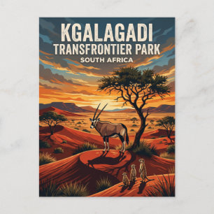 Kgalagadi Transfrontier Park Zuid-Afrika Briefkaart