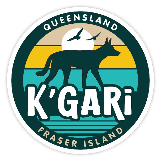 K'Gari, Queensland Australië Sticker