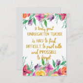 Kgift basisschool voor docenten Kindergarten (Voorkant / Achterkant)