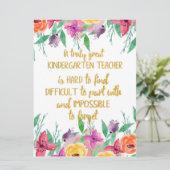 Kgift basisschool voor docenten Kindergarten Kaart (Staand voorkant)