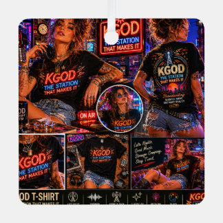 KGOD Radio Late Night  Metalen Ornament
