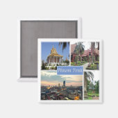 KH * Cambodja - Phnom Penh Magneet (Voorkant / Achterkant)