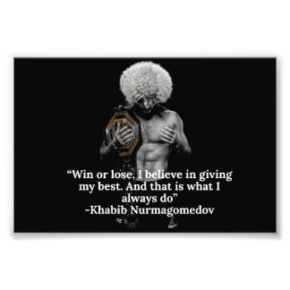 Khabib citaat poster