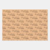 Khaki Afstuderen kalligrafie typografie script Inpakpapier Vel (Voorkant)