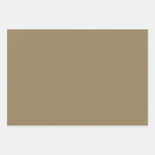 Khaki Arabesque Pattern Gift Wrapping Paper (Voorkant 3)