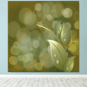 Khaki Bokeh laat omwikkeld doek achter Canvas Afdruk (Insitu (Houten vloer))