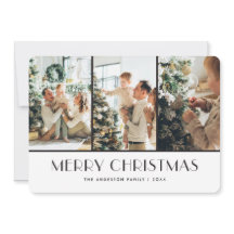 Khaki Buffalo Pset Photo Collage Kerstkaarten