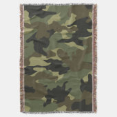 Khaki Camo Vert Militaire Tissé Couvertures Jeu (devant Vertical)