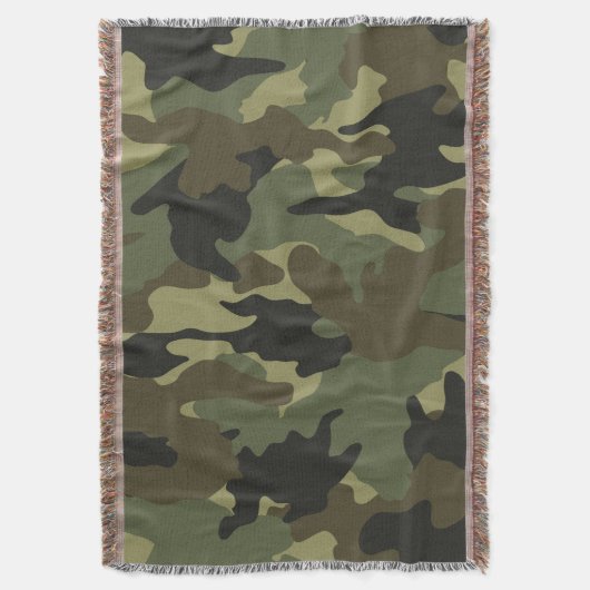 Khaki Camo Vert Militaire Tissé Couvertures Jeu (devant Vertical)