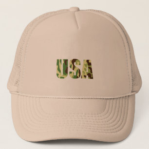 Khaki camouflage-teken van de VS Trucker Pet