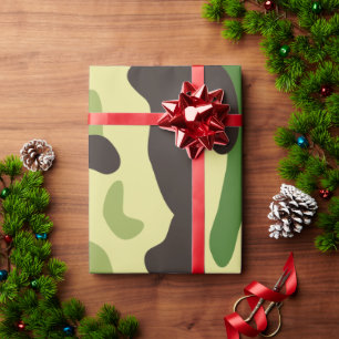 Khaki camouflagepatroon cadeaupapier