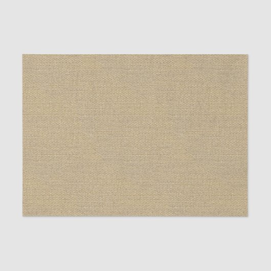 Khaki Coffee Tan Brown Faux Burlap Textern Pattern Tissuepapier (Voorkant)