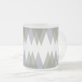 Khaki-driehoeken Matglas Koffiemok (Voorkant rechts)