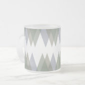 Khaki-driehoeken Matglas Koffiemok (Voorkant links)