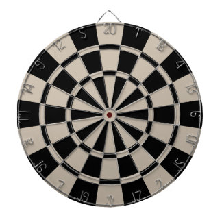 Khaki en zwart dartbord