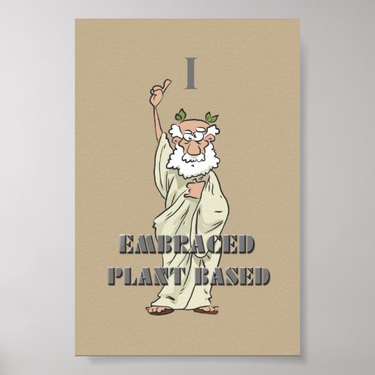Khaki Funny "J'Ai Embrassé Le Plante Basé" Poster  (Devant)