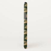 Khaki golden lips Gothic Personalized Monogram Case-Mate iPhone Case (Achterkant / rechts)