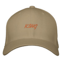 Khaki Kleur King Text met Basic Flexfit Wol