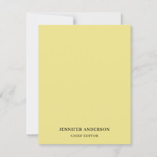 Khaki Kleur Professioneel Modern Eenvoudig Minimal Notitiekaartje