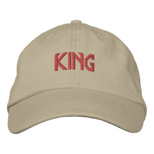 Khaki KONING prachtig indrukwekkend Supreme-Hat Co Geborduurde Pet
