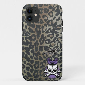 Khaki Leopard Dokuro-Chan iPhone 11 Hoesje