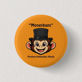 Khaki Macaque Aap Knoop - Geldzakken Ronde Button 3,2 Cm