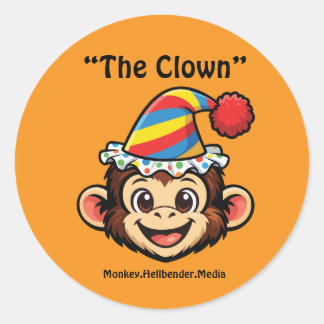 Khaki Makaak Aap Sticker - De Clown