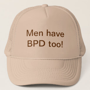 Khaki "Mannen hebben ook BPD!" Trucker Hat Trucker Pet