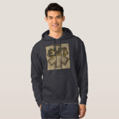 Khaki Mannen Hoodie (Voorkant volledig)