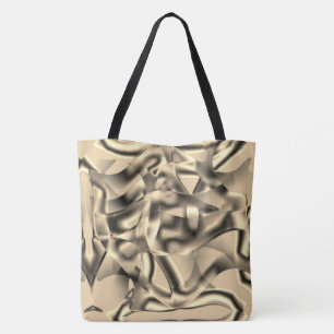 Khaki- of beige vormen, gebogen, met lichtgevende draagtas