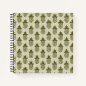 Khaki Pineapple Pattern Notitieboek (Voorkant)