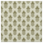 Khaki Pineapple Pattern Stof (Swatch)