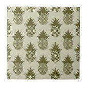 Khaki Pineapple Pattern Tegeltje (Voorkant)
