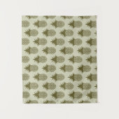 Khaki Pineapple Pattern Wandkleed (Voorkant)