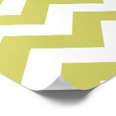 Khaki Safari Chevron met aangepaste tekst Poster (Hoek)